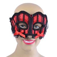 Red Black Lace Eye Mask On Headband