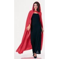 Red Full Length Hooded Cape