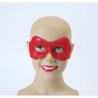 Red Lace Domino Masquerade Eye Mask