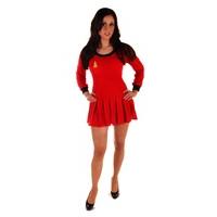 red ladies space traveller dress costume