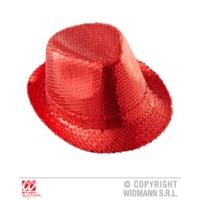 red sequinned fancy dress hat