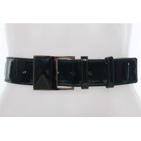 Rectangular Buckle & Relief Patent PVC Belt