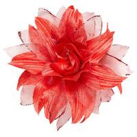 Red Glitter Flower Hair Clip