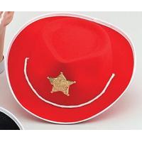 Red Children\'s Felt Cowboy Hat