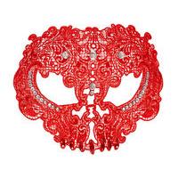 Red Lace Skull Mask