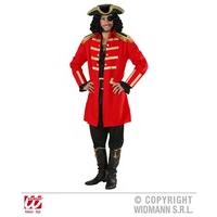 red pirate captain costume medium for buccaneer fancy dress