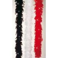 Red/white Light Up Feather Boa