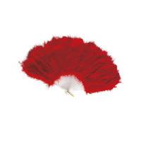 Red Hand Feather Fan