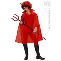 Red Cape 100cm Accessory For Fancy Dress