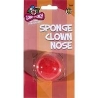 Red Sponge Circus Clown Nose