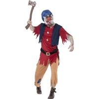 red zombie dwarf fancy dress costume