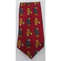 Red mix Teddy Bear print tie