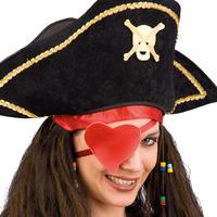 Red Heart Pirate Eye Patch