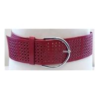 Red leather effect belt