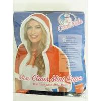 Red Ladies Miss Claus Mini Cape