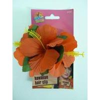 Red Hula Style Flower Hair Clip