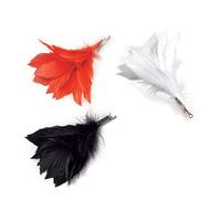 Red Ladies Feather Hair Clip
