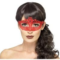 Red Lace Filigree Eyemask