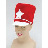 Red Soft Felt Majorette Hat