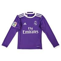 real madrid away shirt 2016 17 kids long sleeve purple