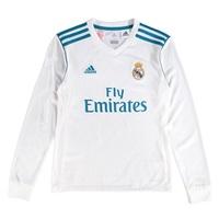 Real Madrid Home Shirt 2017-18 - Kids - Long Sleeve, White