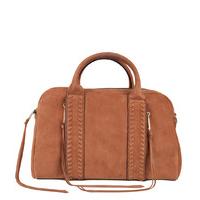 rebecca minkoff hand bags vanity zip satchel brown