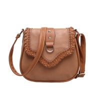 retro women crossbody bags pu leather woven splice shoulder messenger  ...