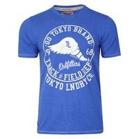 Reeves Point printed nep t-shirt in federal blue - Tokyo Laundry