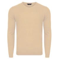 renold v neck jumper in stone kensington eastside