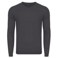 Renold V Neck Jumper In Charcoal - Kensington Eastside