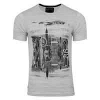 Reflection T-shirt in Ivory Raven Grey Slub - Dissident