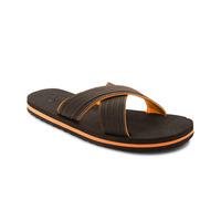 Reuben Crossover Flip Flop Sandals in Brown / Orange - Dunlop