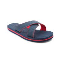 Reuben Crossover Flip Flop Sandals in Navy / Red - Dunlop