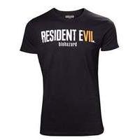 resident evil biohazard logo black t shirt size l