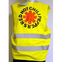 Red Hot Chili Peppers High Visibility Safety Vest Waistcoat UK clothing HI-VIS VEST
