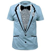 retro prom costume tee light blue slim fit