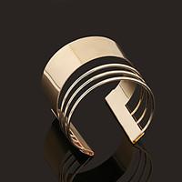 Retro Rome Style Geometry Opening Metal Golden Bracelets Jewelry Christmas Gifts