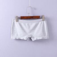 Retro Striped Shaping Panties Briefs Underwear, Polyester