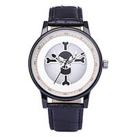 rebirth mens womens unisex skull fashion dial pu leather strap quartz  ...