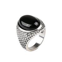 Retro Gemstone Ring For Women Men Jewelry Exaggerated Female Men Jewelry Ring