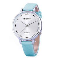 rebirth womens simple fashion watch large dail pu leather strap quartz ...