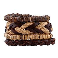 Retro All-Match Folk Style Multi Winding Coconut Shell Bracelet