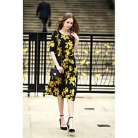 revienne bay womens going out casualdaily cute a line dressprint round ...