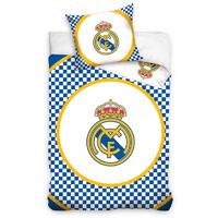 Real Madrid CF Checked Single Cotton Duvet Cover Set