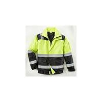 reversible reflective jacket yellow black various sizes