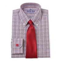 red navy check classic fit shirt 17 lengthened single savile row