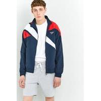 Reebok LF Vector Navy and Red Track Top, NAVY