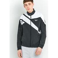 reebok lf vector black and white track top black