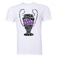 real madrid champions league trophy winners t shirt white