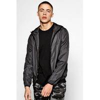 resistant hooded cagoule charcoal